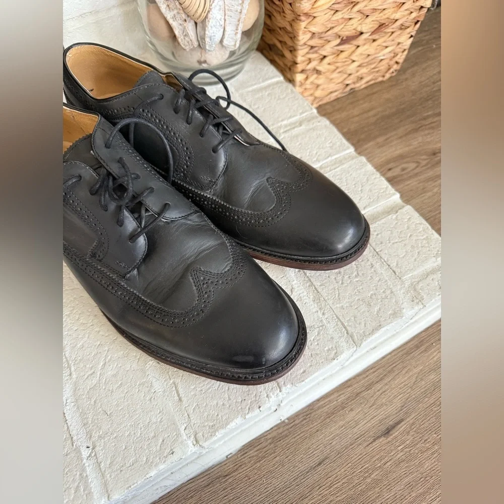 Frye 84625 Men’s Black Leather Wingtip Oxford Shoes Size 15 D Made in Mexico